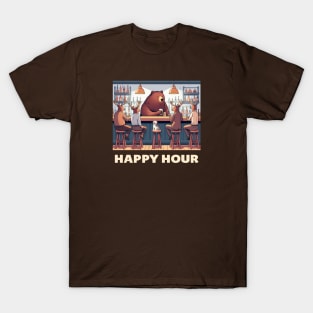 Deer Happy Hour (light text) T-Shirt